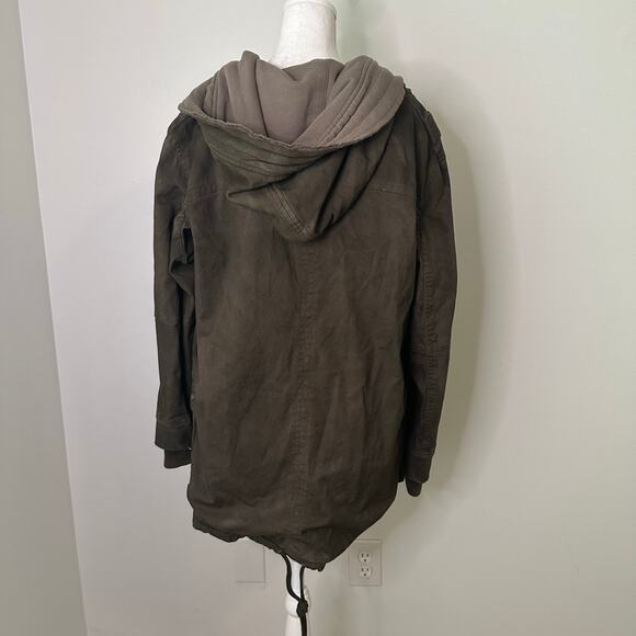 Free People army green lined utility jacket size S - Picture 6 of 9